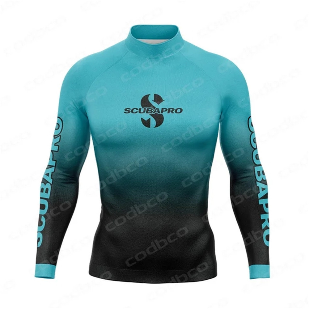 ผู้ชายผื่นยามscuba สินค้าใหม่เปิดตัวเสื้อท่องแห้งเร็วฤดูร้อนระบายอากาศป้องกันรังสียูวีท่องสูท