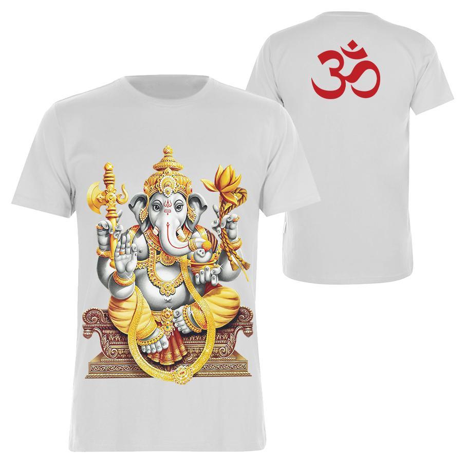 【จัดส่งจากประเทศไทย】【จัดส่งจากประเทศไทย】เสื้อยืด พระพิฆเนศพร้อมส่งศาสนาป๊อปวัฒนธรรมเสื้อกลลายมงคลฮินดูพุทธศาสนาเสื้อผ้าส