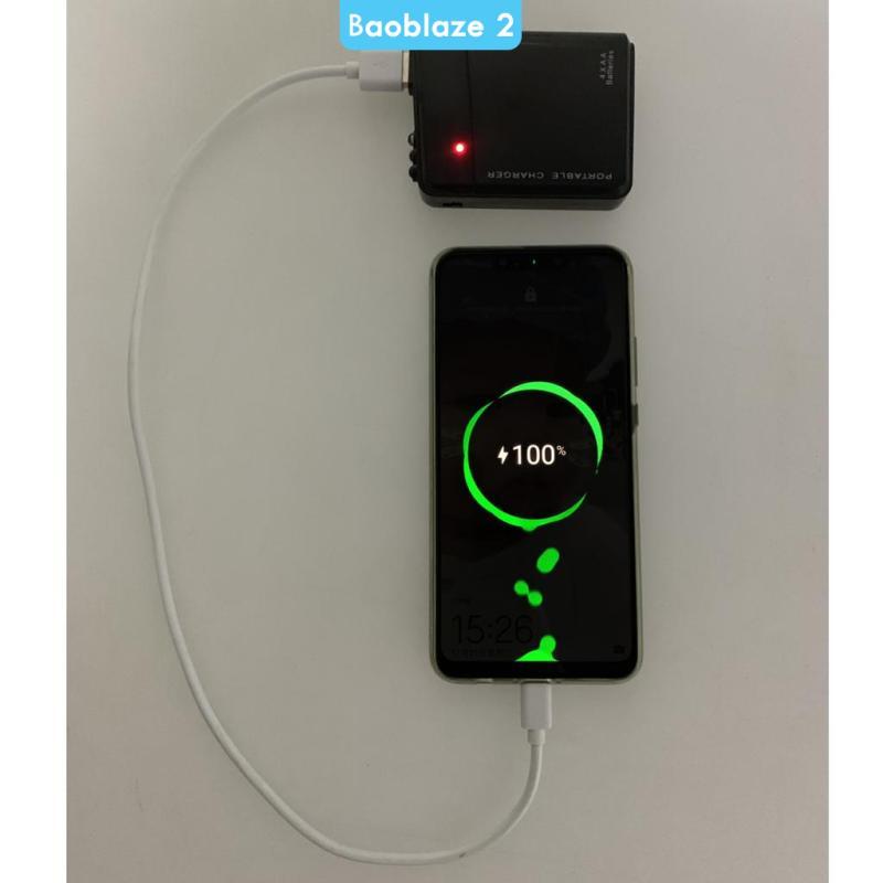 [baoblaze2] แบตเตอรี่ USB AA แบบพกพาพร้อมไฟฉายสําหรับโทรศัพท์มือถือ MP3 เครื่องเล่น MP4 สีดํา