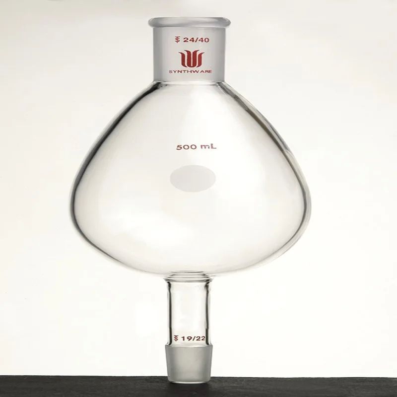 KUDERNA-DANISH FLASK ความจุ 125mL/250mL/500mL/1000mL, หญิง 24/40, ชาย 19/22, แก้ว Borosilicate, F98