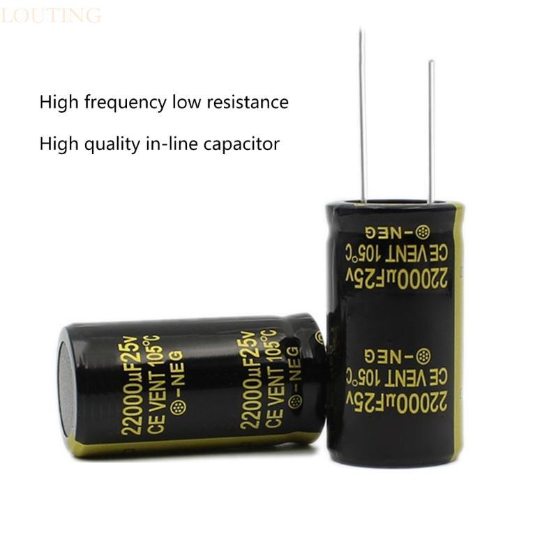 LOUTING 25V 22000UF Capacitor 22x40 มม.0 86x1 57in ความถี่อลูมิเนียม Electrolytic Capacitors สําหรับ