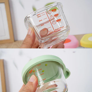 Berma Baby กล่องเก็บอาหารเด็ก 3PCS ฝาซิลิโคนการ์ตูน เข้าไมโครเวฟได้ ปลอดภัยสำหรับลูกน้อย