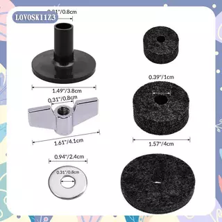 [lovoski1z3] เครื่องซักผ้า Cymbal Felts ทดแทน Cymbal Washer, Wing Nuts, อุปกรณ์สําหรับ