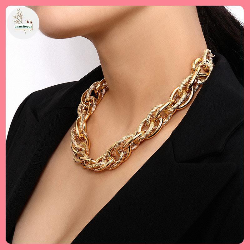 UU Punk Choker สร้อยคอคอ Hip Hop Heavy โลหะหนาสร้อยคอสร้อยคอ VN