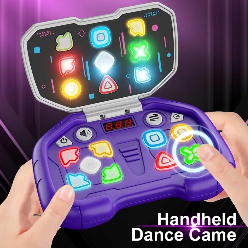 Rhythm Master Kids Training Game Machine - Level Challenge, Stress Relief, Flip Handheld Press & Pus