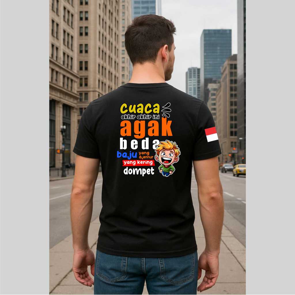 เสื้อยืด SKM พร้อมเสื้อยืด WEATHER WORDS TODAY EMANG AGH DIFFERENT / DISTRO สําหรับผู้ชายผู้ใหญ่สวมใ