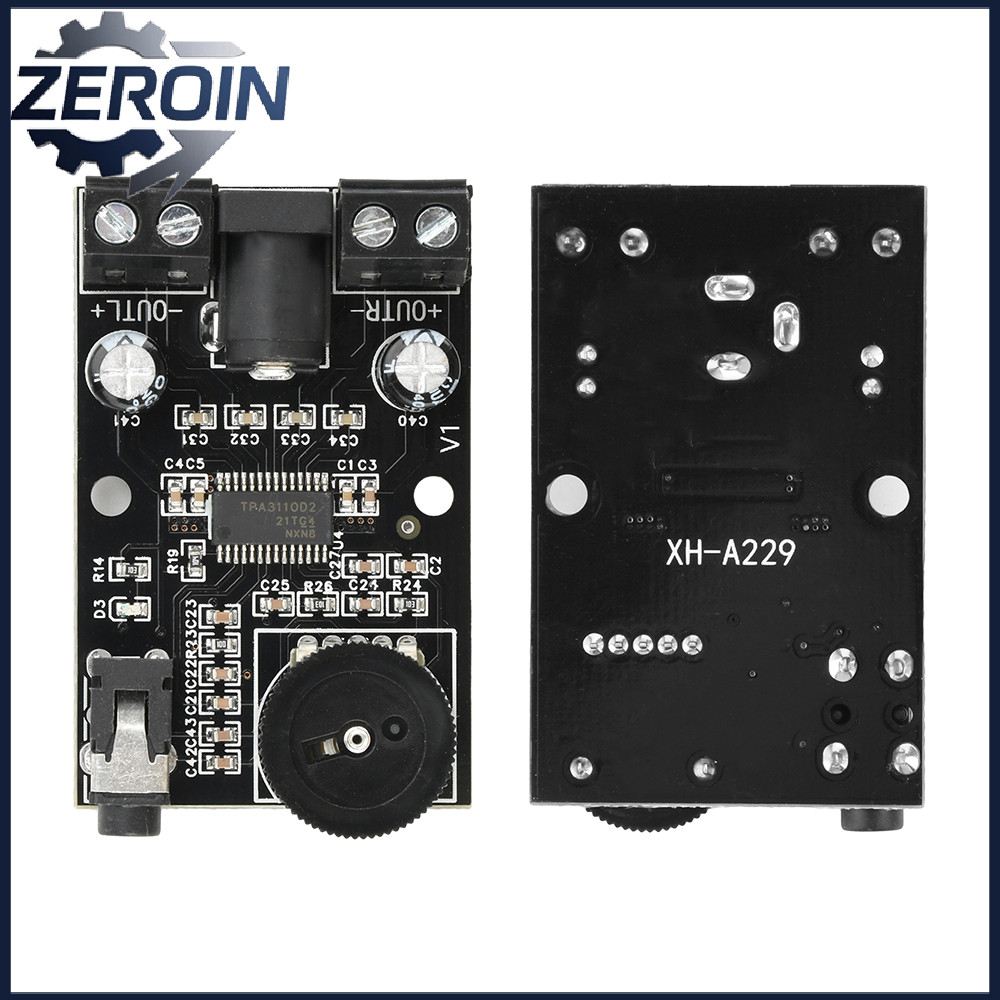 XH-A229 DC12V Mini Digital Amplifier Board เครื่องขยายเสียง Dual Channel 15W * 2 ชิป TPA3110D2