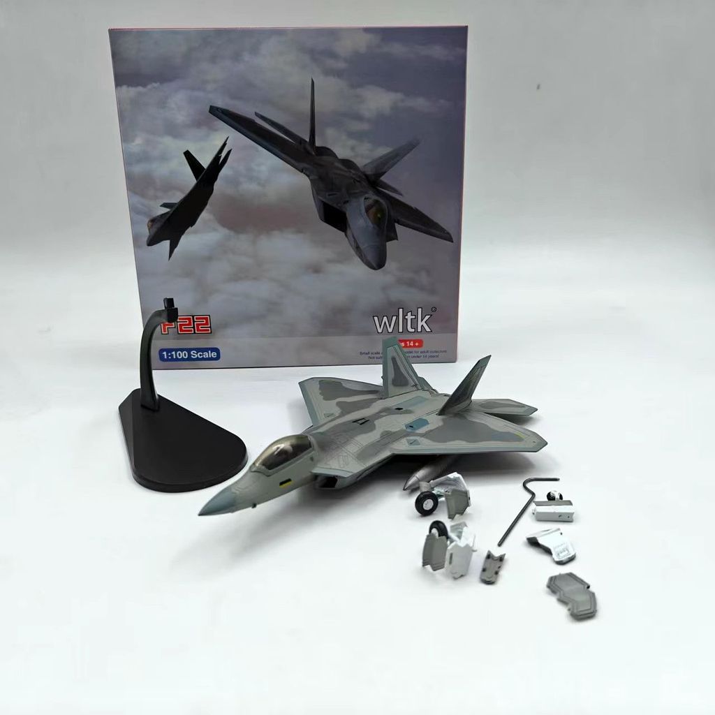1: 100 American F22 Raptor Stealth Fighter จําลองเครื่องบินเครื่องบินรุ่นเครื่องประดับทหารสะสมผลิตภั