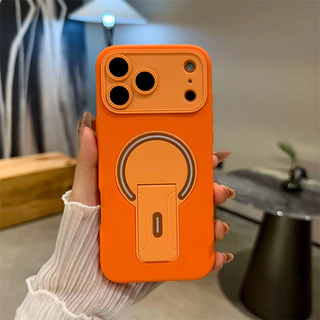 แฟชั่นซ่อนวงเล็บ Fine Pore หน้าต่างขนาดใหญ่ Anti-drop TPU เคสโทรศัพท์สําหรับ IPhone13 14 15 16 17PRO MAX