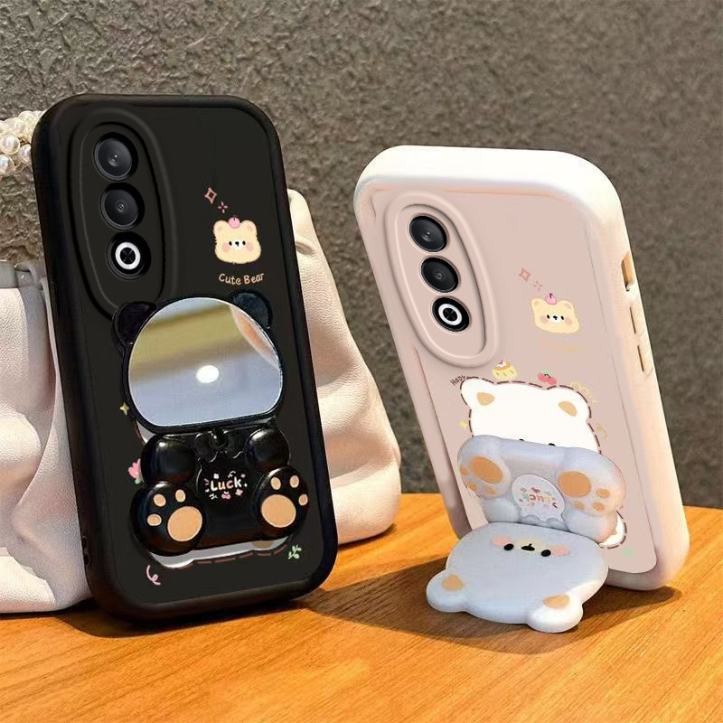 ฟิล์ม oppo a3x เคสoppo a3x เหมาะสําหรับ OPPOA3x เคสโทรศัพท์หมีวงเล็บ OPPO สไตล์ใหม่ A3i5G ป้องกัน OP