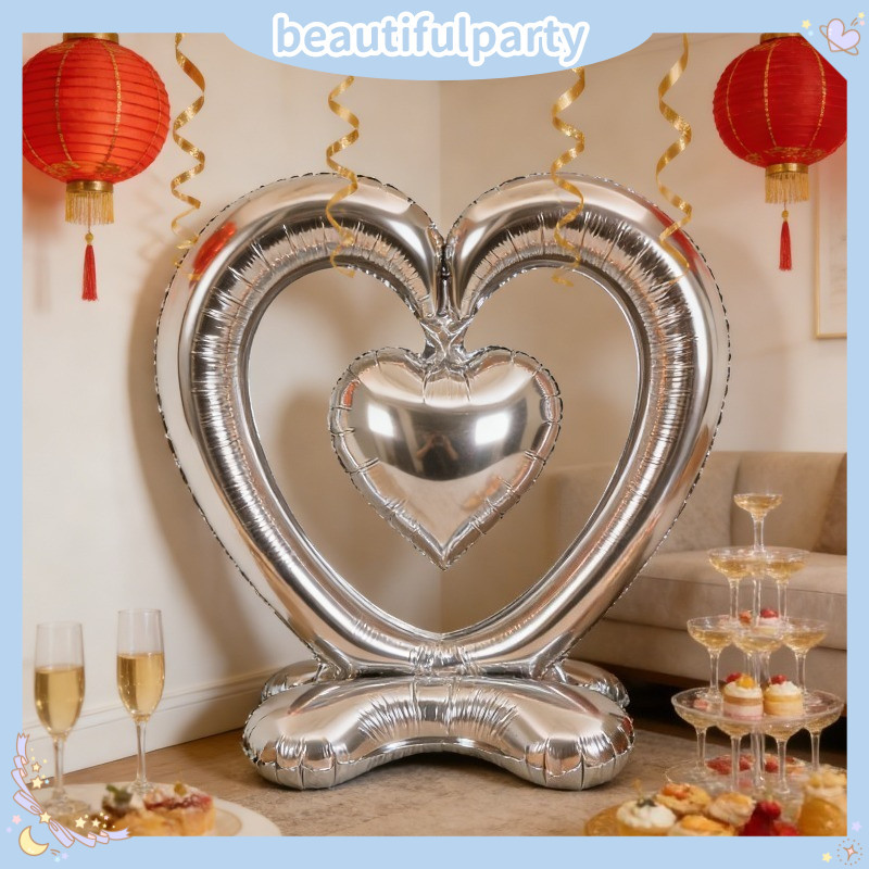 ร้อนขาย4ง หัวใจถึงหัวใจบอลลูนฟิล์มอลูมิเนียมยืนรักข้อเสนอสารภาพวันวาเลนไทน์บอลลูนตกแต่งห้องจัดงานแต่งงานตกแต่ง - รูปที่ 4