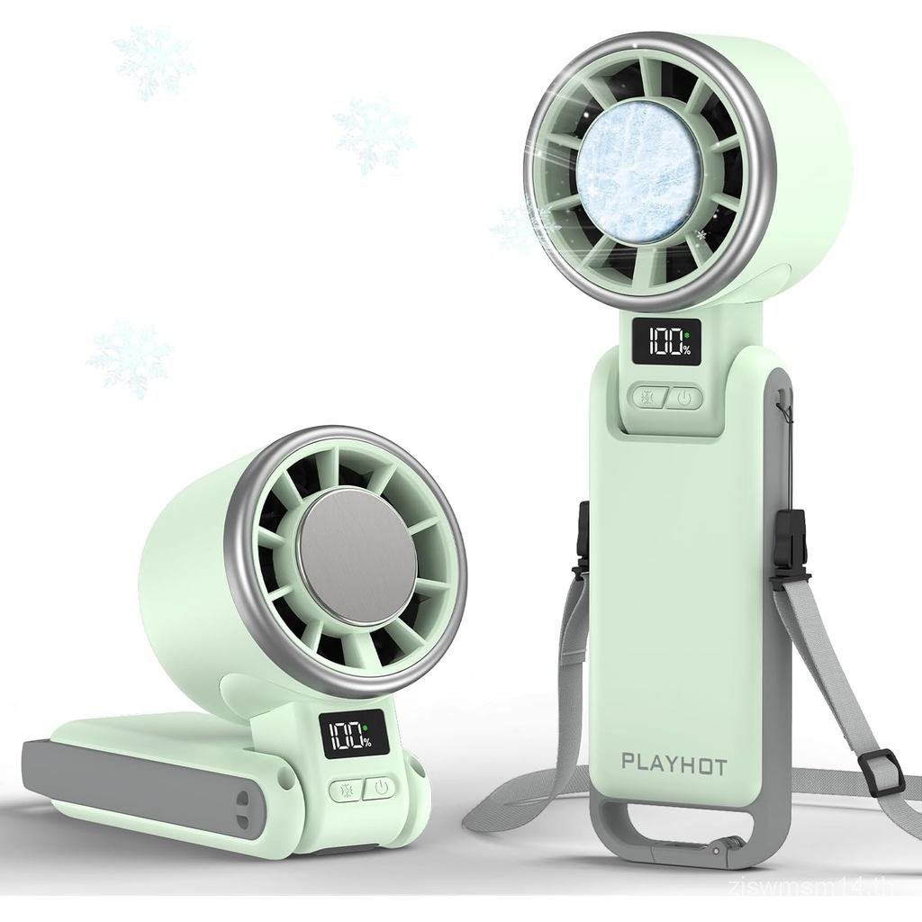 พัดลมมือถือแบบพกพาที่ได้รับการอัพเกรดพร้อม 60°F Ice Cooling, Up tp 12Hrs พัดลมพกพามือถือ, 5 ความเร็ว