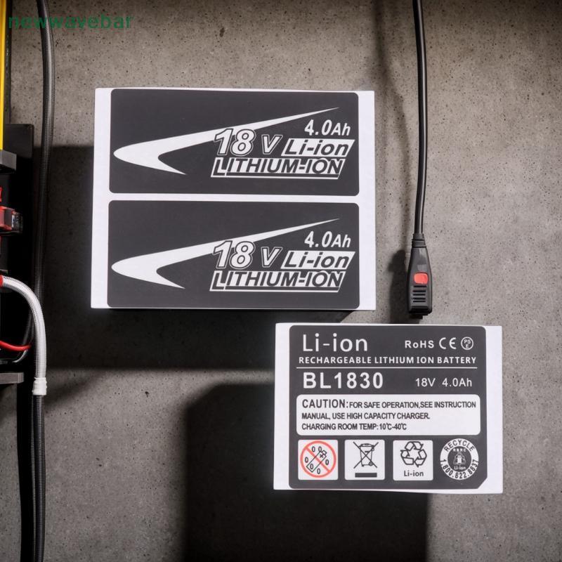 [HENGHOME] 10 ชิ้น/เซ็ตสําหรับ 18V 3Ah 4Ah 5Ah 6Ah 9Ah BL1830 Li-Ion Battery Label Stiers 18V แบตเตอ