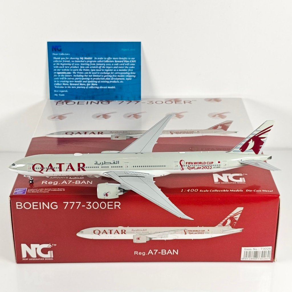 [] NG รุ่น 1: 400 Katar Air B777-300ER A7-BAN A7-BAX World Cup