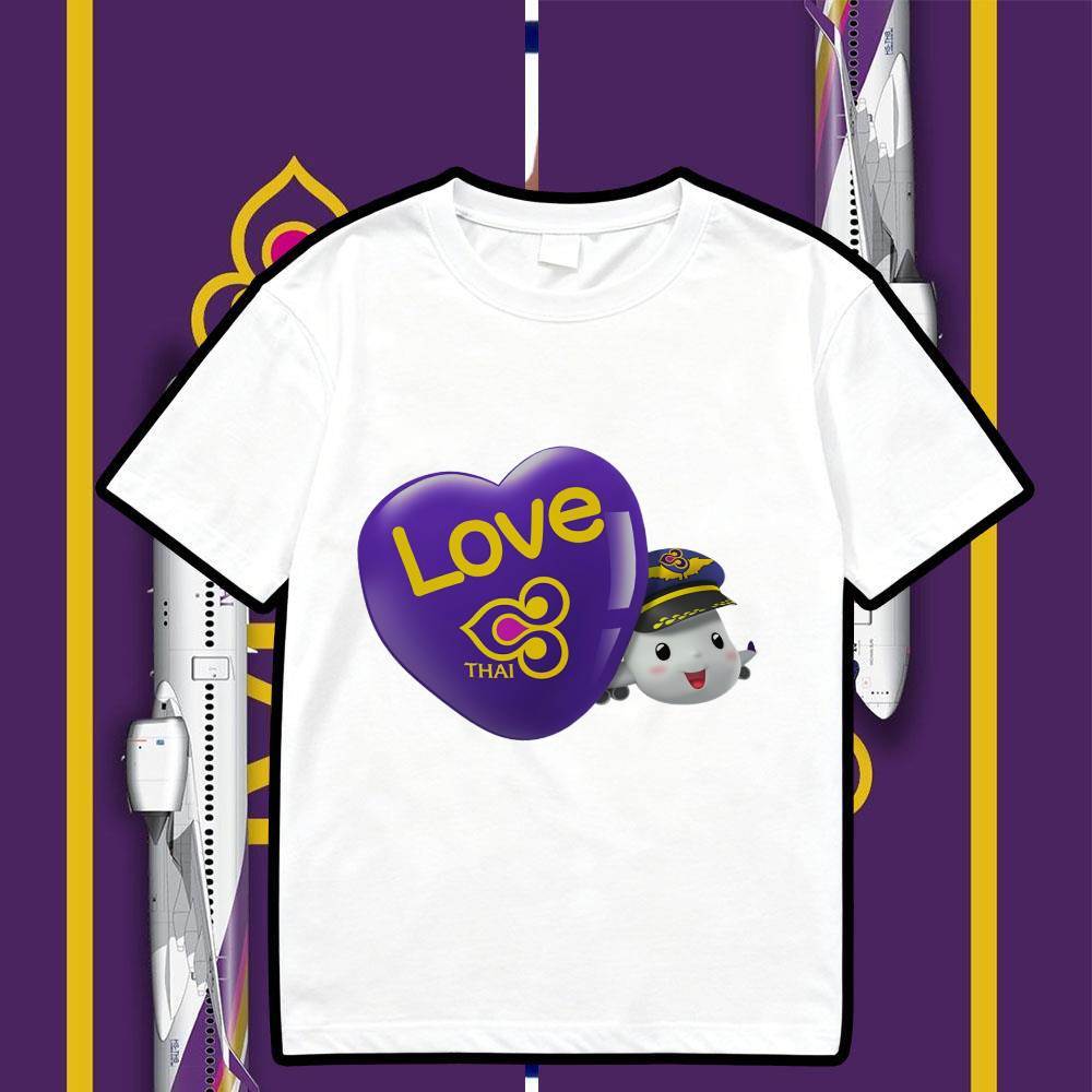 เสื้อยืด i love DISTRO THAI AIRWAYS / JETSTAR QANTAS BOEING