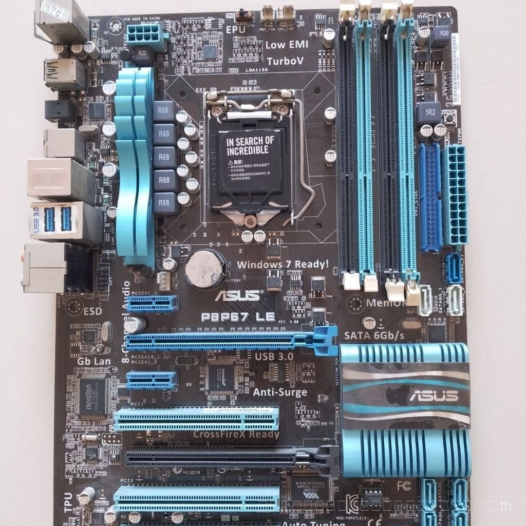 [Test Good Delivery ซื้อพร้อมความมั่นใจ] เมนบอร์ด Asus P8P67LE รองรับ Intel 1155 Pins 2หน่วยความจํา 