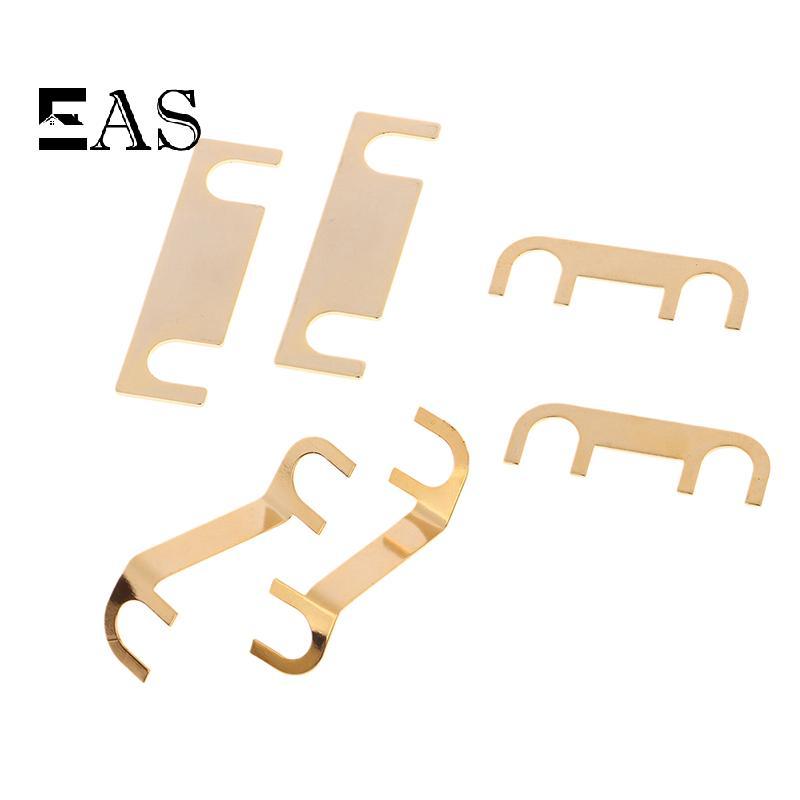 [EA] 1 คู่ลําโพงทองแดงบริสุทธิ์การเชื่อมต่อชิ้นสี่คอลัมน์คู่สายเสียง DIY กล่องแยกเสียงชิ้นตรง Thi ทอ