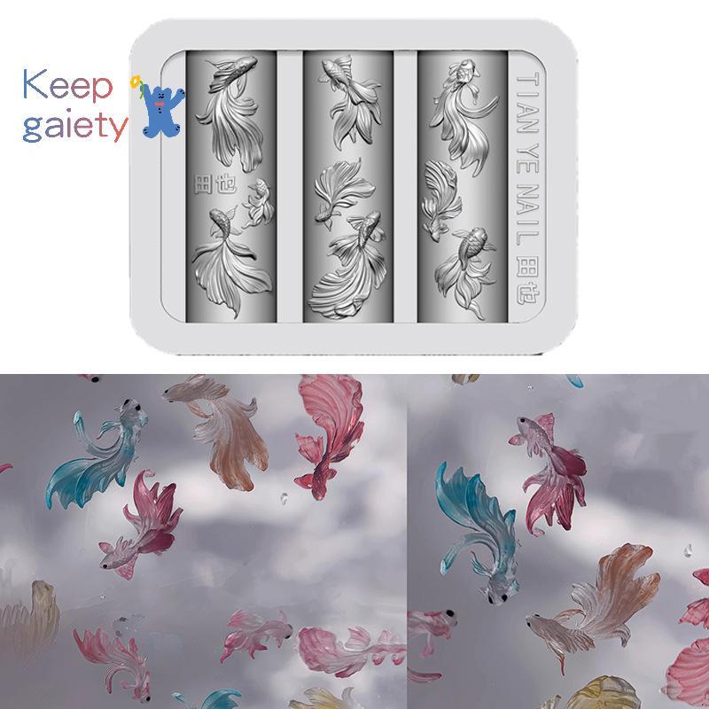 Kpt-t 1 ชิ้น 3D สามมิติแกะสลักโลตัสกับเล็บปลา DIY รูปที่ 3