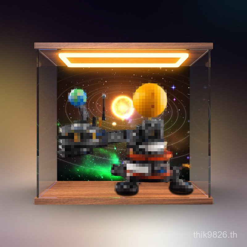 ประเภท42179ติดตามและกลับของเล่นรุ่นวิ่งอาคารบล็อกโลกแสงเหมาะสําหรับกล่องเก็บอะคริลิดวงจันทร์ คลู