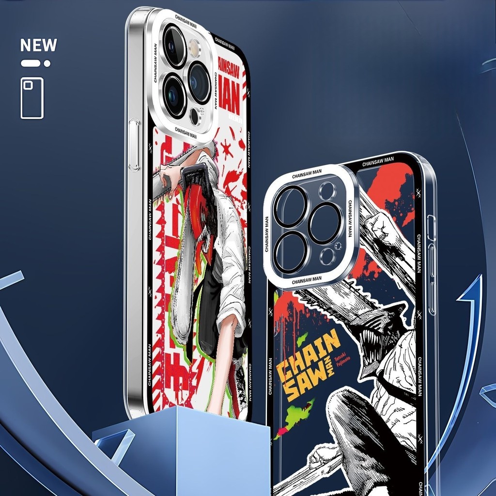 โทรศัพท์มือถือสําหรับ OPPO A3 A5 A6 PRO A6X A38 A18 A5 A9 2020 A79 A2 A17 A78 A76 A96 4G A60 A16 A16S เคสโทรศัพท์ Clear อะนิเมะ Soft Chainsaw Man ซิลิโคน ราคา ถูกที่สุด ดีลบีเคเค แกลเลอรีภาพที่ 6