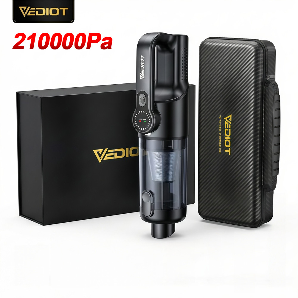 Vediot เครื่องดูดฝุ่นแบบไม่มีแปรงสําหรับรถยนต์ไร้สายเป่าลมแบบพกพามือถือคีย์บอร์ดทําความสะอาดกําจัดฝุ่น