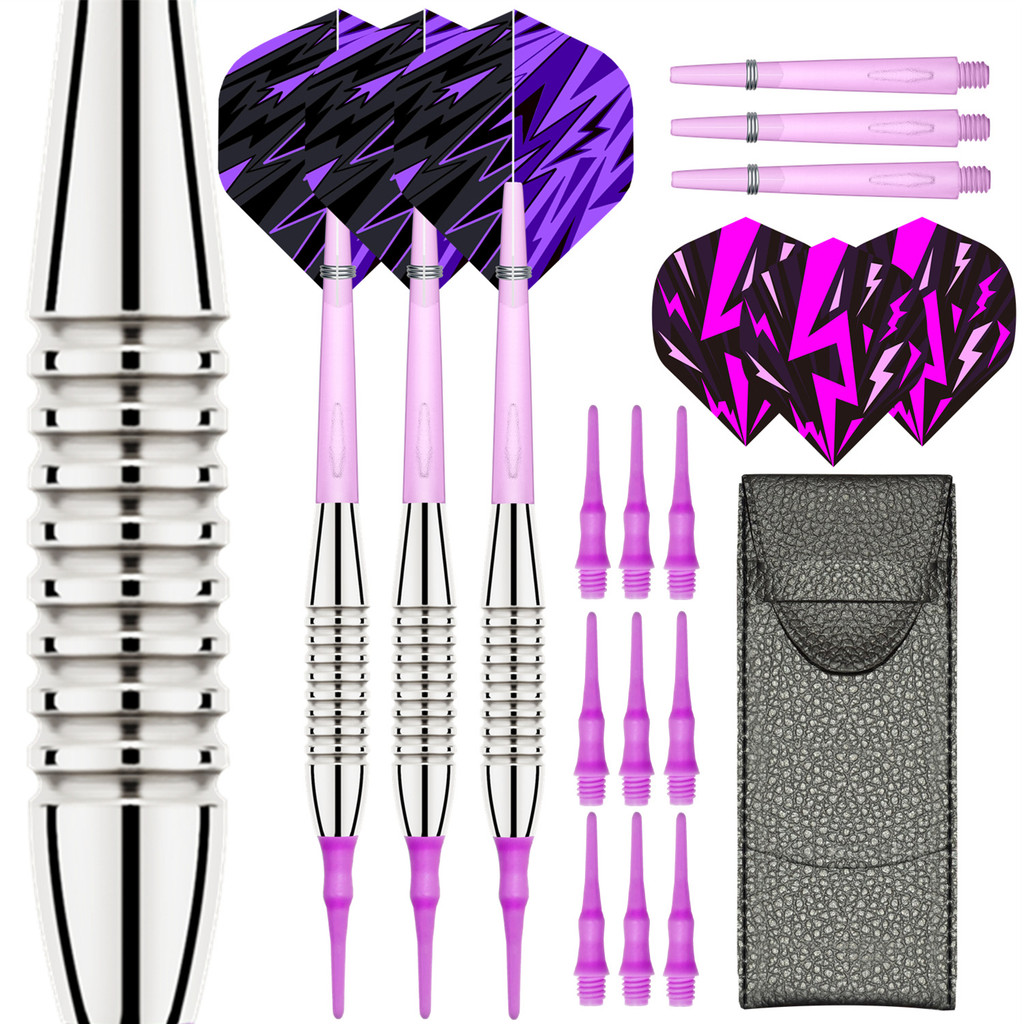 GOODARTS Soft Dart Leather Set18g Transparent Electronic Dart Needle