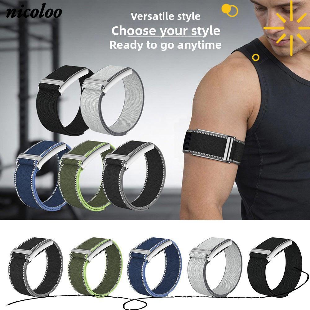 NICOLOO ยืดหยุ่นกีฬา Band, ไนลอนปรับฟิตเนส Tracker สายรัด, กันกระแทกนุ่ม Bicep Band สําหรับ Whoop 5.