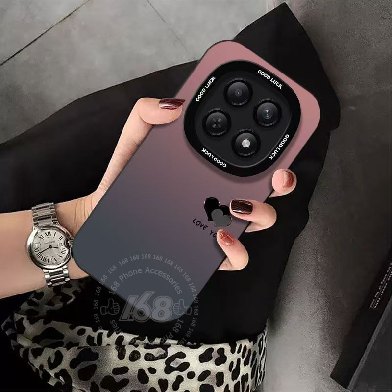 เคส Redmi Note 15 Pro 5G เคส Redmi Note 15 5G 15 Pro Plus เคสไล่เฉดสีรูปหัวใจ กันกระแทก พร้อมที่ป้องกันกล้อง หนังพร้อมสายคล้องโทรศัพท์ ซิลิโคนด้านนุ่ม ป้องกันรอยนิ้วมือ