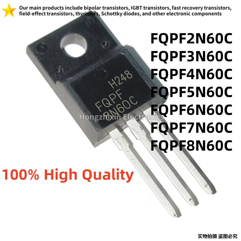 5pcs 2N60 3N60 4N60 8N60 5N60 6N60 7N60 FQPF2N60C FQPF3N60C FQPF4N60C FQPF5FQPF6C ทรานซิสเตอร์FQPF7C