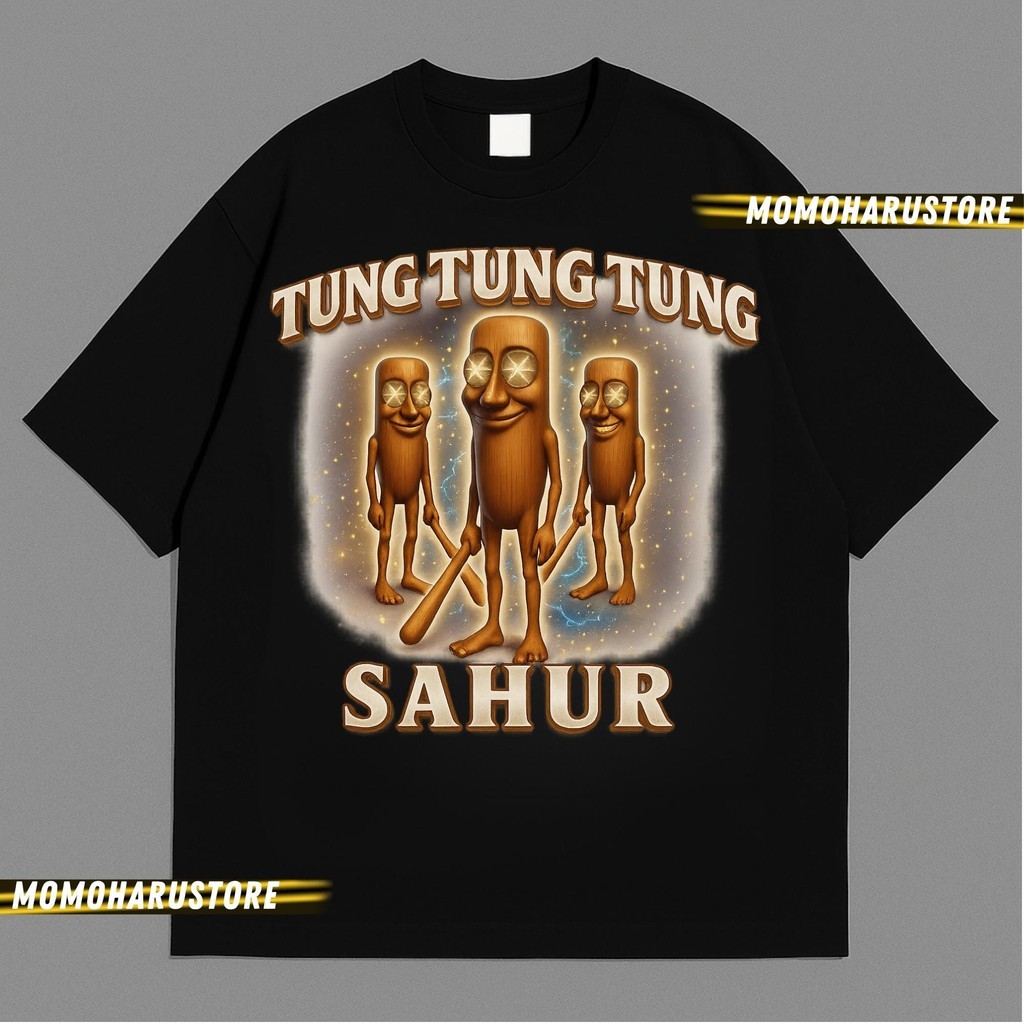 Tung Tung Tung Sahur เสื้อยืด เสื้อมีมไม้เบสบอล มีม Brainrot จากอิตาลี