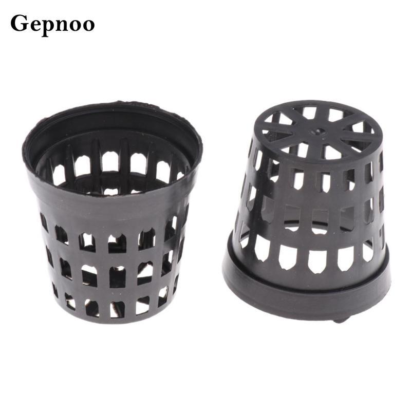 [Gepnoo] Pond Plant Basket Aquatic Plastic Pot for Hydroponics Plant Accessory