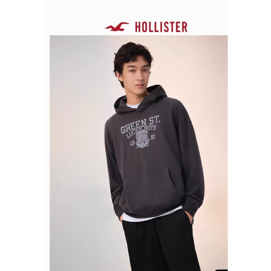 เสื้อกันหนาวผ้าเทอร์รี่ Hollister สไตล์กีฬาอินเทรนด์ สำหรับทั้งชายและหญิง