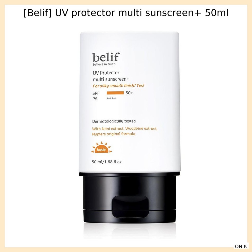 [Belif] UV protector multi Sunscreen+ 50ml / ครีมกันแดดเกาหลี SPF50 / Broad-Spectrum / ของแท้ 100%