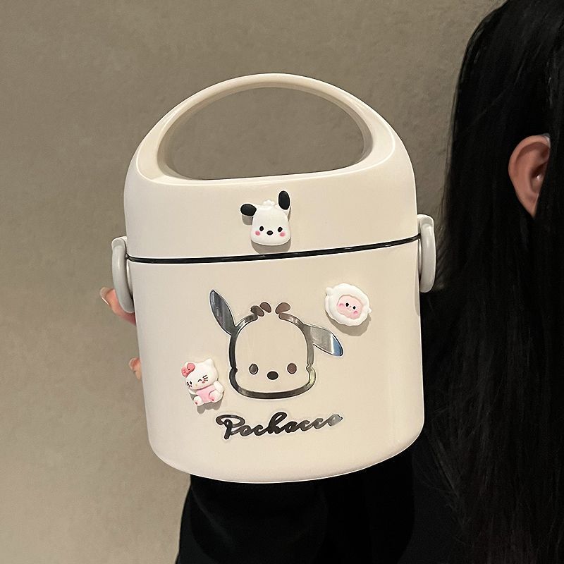 保温饭盒桶专用餐盒套装上班族双层学生食堂打饭便当盒不锈钢2.1Insulated Lunch Box Set for Office Workers, Double-Layer Student Cant