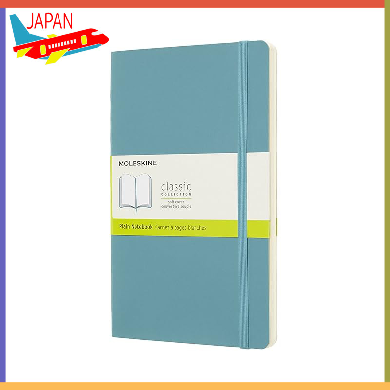 Moleskine Color Notebook Softcover Plain Large Size Leaf Blue QP618B35