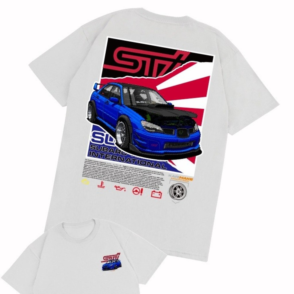 เสื้อเชิ้ตแขนสั้น Subaru Leopard กับลายพิมพ์รถ.Subaru