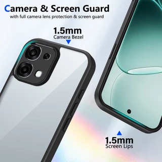 OPPO A6 Pro A6X A6t A3 A3X A5X A5i A5 Pro A6c A6s A3Pro A5iPro โปร่งใส Matte เคสโทรศัพท์ป้องกันกล้องกันกระแทกซิลิโคนแข็ง