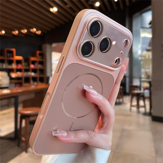Streamed Texture เคสโทรศัพท์แม่เหล็กสําหรับ IPhone 17 Pro Max 13 14 15 16 Pro Max Hard ปลอกเลนส์ป้องกันกันกระแทก