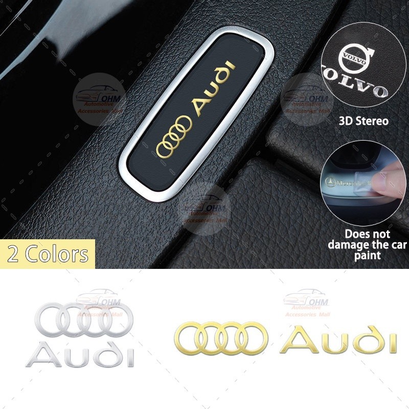 สติ๊กเกอร์โลหะรถยนต์ Audi, พวงมาลัยรถยนต์/ผ้าเช็ดทําความสะอาด/ตัวถังอัตโนมัติ/รูปลอกประตู Fit สําหรั