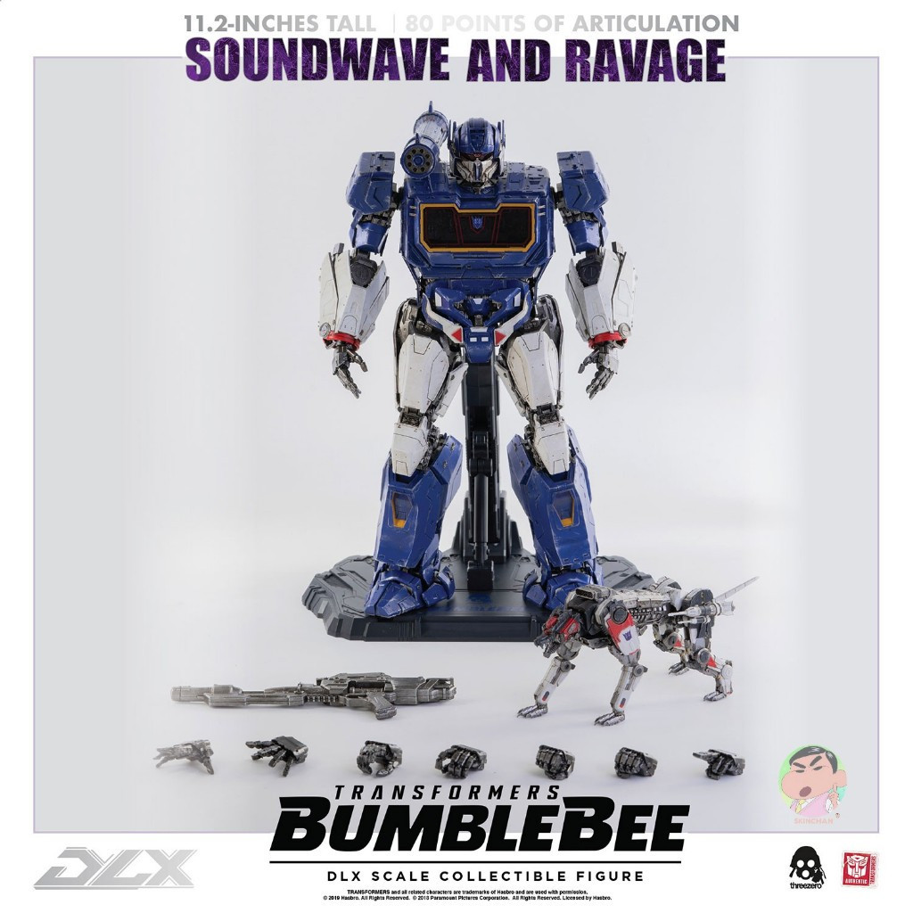 ( ⭕ PRE-ORDER)ThreeZero Transformers BUMBLEBEE DLX SOUNDWAVE and RAVAGE Action Figures