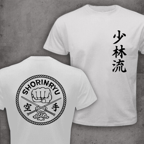 ผ้าฝ้าย 100% 2026 Casual Okinawa Karate T-Shirt-