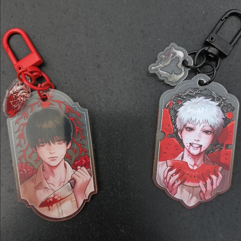 2 ชิ้น/ล็อต 2026 ญี่ปุ่นอะนิเมะฤดูร้อน Hikaru Died พวงกุญแจ Yoshiki Tsujinaka Hikaru Indou อะคริลิคจี้พวงกุญแจ Frieren Himel Key ผู้ถือของขวัญ