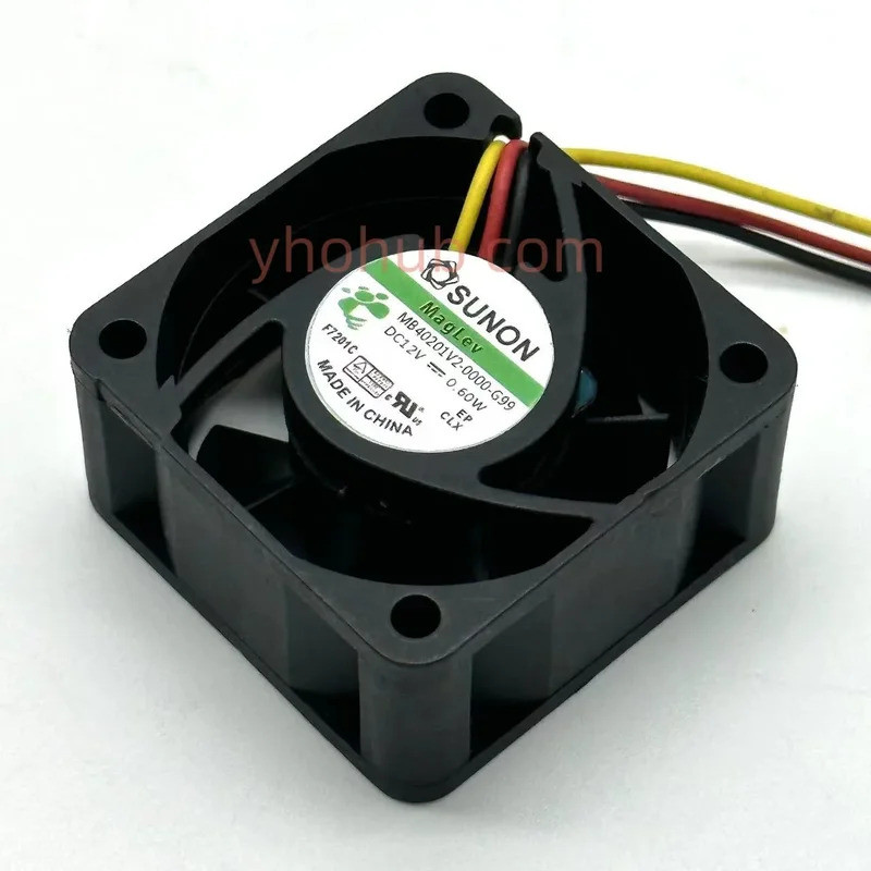 SUNON MB40201V2-0000-G99 DC 12V 0.6W 40x40x20mm พัดลมระบายความร้อนเซิร์ฟเวอร์