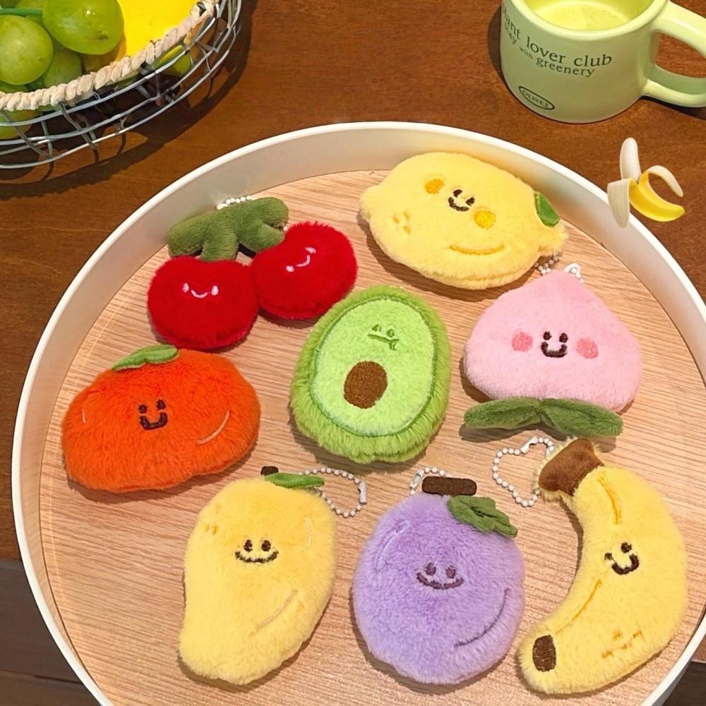 COCOFRUIT กระเป๋าเป้สะพายหลัง Charm, น่ารักมะม่วงพีชกล้วยตุ๊กตาพวงกุญแจ, Avocado Lemon Cherry การ์ตูนผลไม้ตุ๊กตาจี้ของขวัญวันเกิด - รูปที่ 7