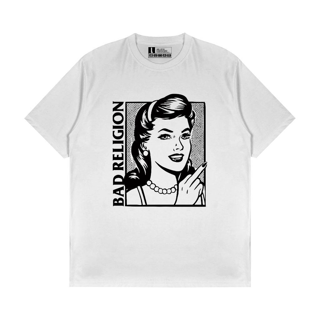 เสื้อยืดวง BAD RELIGEION - ผู้หญิง F*CK | 24S MUSIC DISTRO COTTON TSHIRT