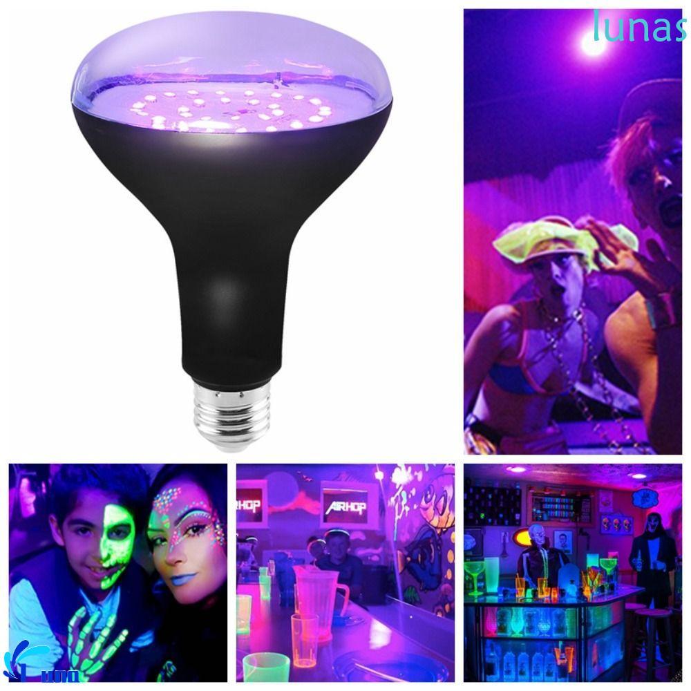 LUNASOL UV Purple Bulb, Aluminium 360 Glow Decorative Bulb, ทนทาน 15W 85-265V E26/E27 เกลียวฮาโลวีน