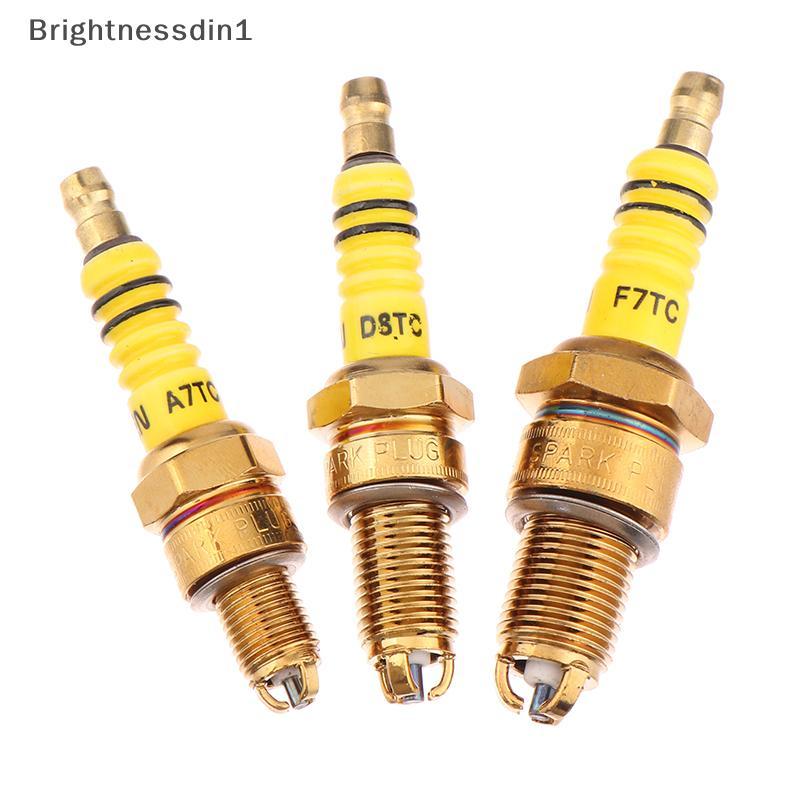 [Brightnessdin] 1 ชิ้นหัวเทียน 3 Triple Electrode A7TC D8TC สําหรับ GY6 CG 50 70 110 125 150CC รถจัก