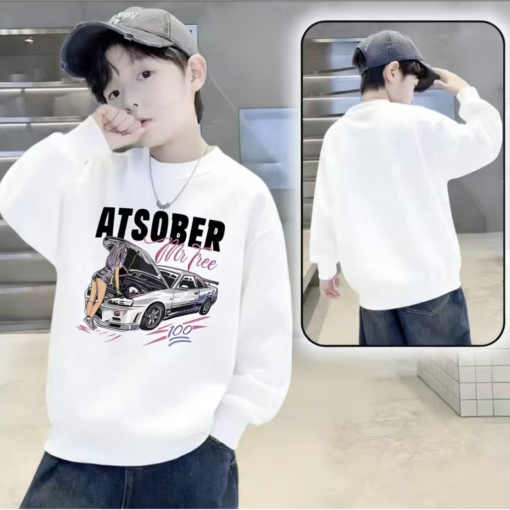 COD (Ho Chi Minh)DREAMY BABY เสื้อสเวตเตอร์แฟชั่นทรงหลวมสําหรับเด็กผู้ชายเหมาะสําหรับขนาด 110-160,จั