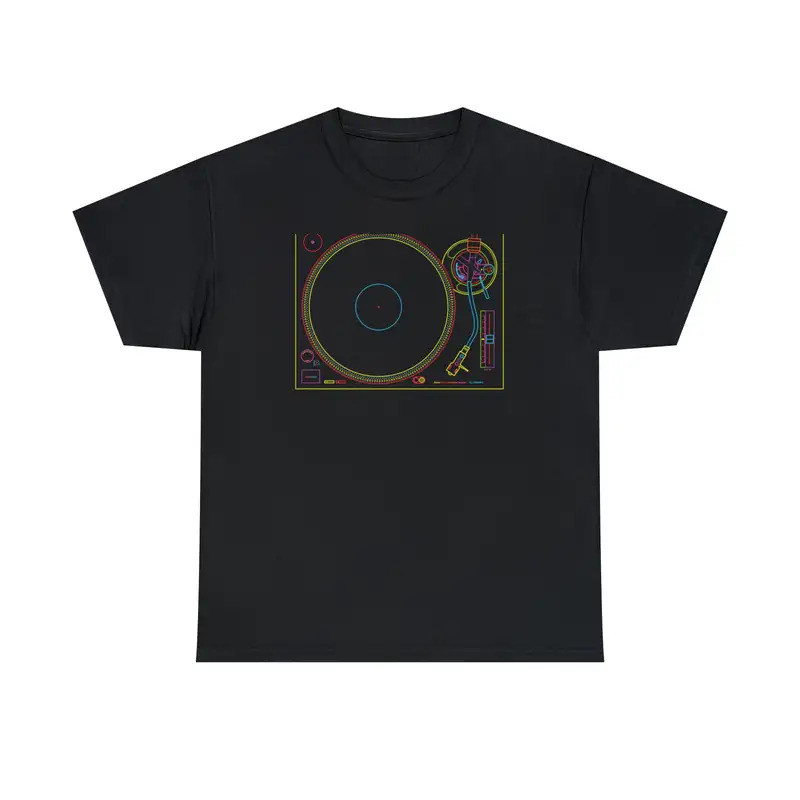 เสื้อยืด Technics Style Sl 1200 Line Work สีนีออน