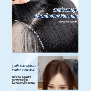 ✨วิกผมยาวประบ่าสตรี✨เหมือนจริง99% 3เฉดสีธรรมชาติ ระบายอากาศดี ปิดผมหงอก-บาง